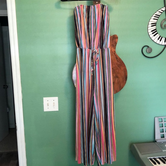 Blue Blush Pants - Strapless Jumpsuit Size S